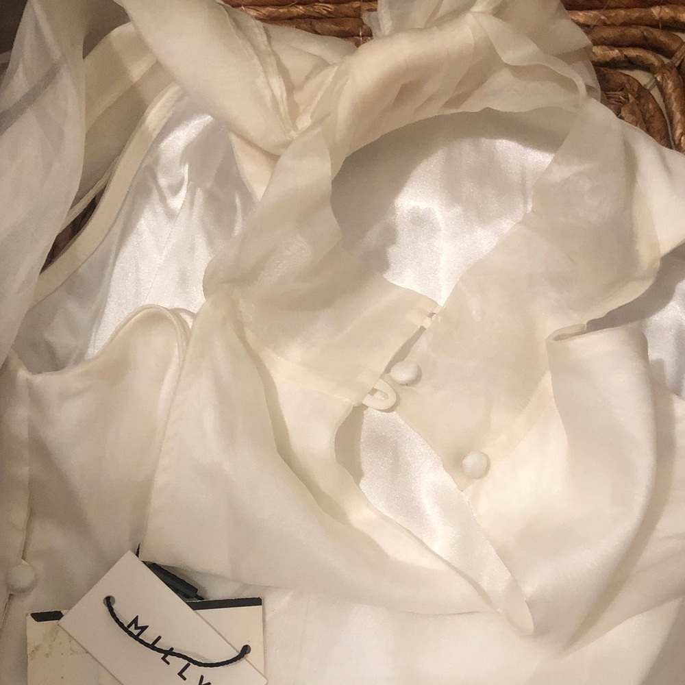 Milly Ivory 🤩 Gwyneth Halter Top with Bow - Picture 5 of 5